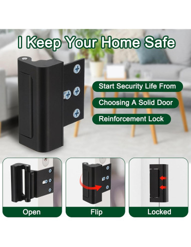 Cerradura de Seguridad uxcell para Puerta - 2 Paquetes, 7.62 cm