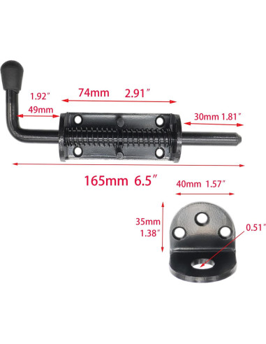 Pestillo de Resorte Wulankd 2 Paquetes 16.5 cm Anticorrosión
