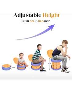 Inodoro Portátil Camping Inmorven Ajustable 10.5" Amarillo/Púrpura 2