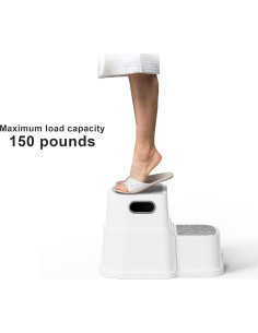 Escalera de Dos Pasos Antideslizante Uncle Wu - Gris 2