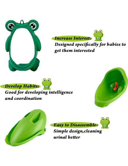 Orinal Divertido para Entrenamiento de Niños Rana Verde