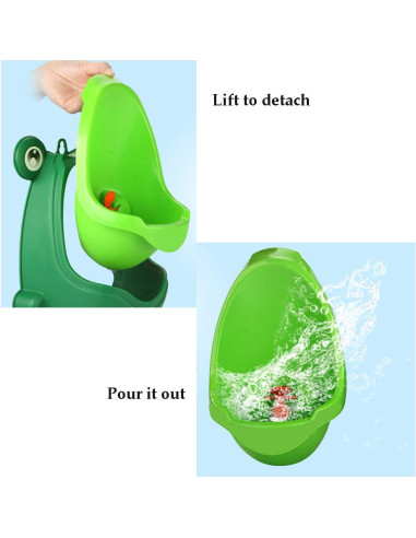Orinal Divertido para Entrenamiento de Niños Rana Verde