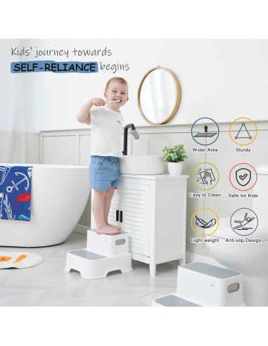 Escalera de 2 Pasos para Niños Harwaya - Antideslizante