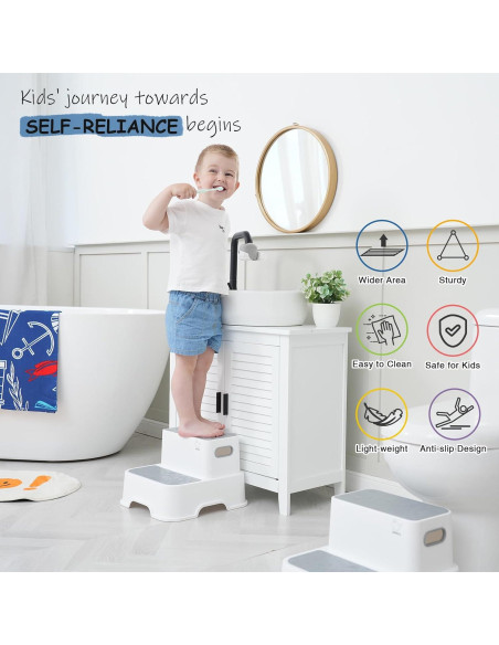 Escalera de 2 Pasos para Niños Harwaya - Antideslizante