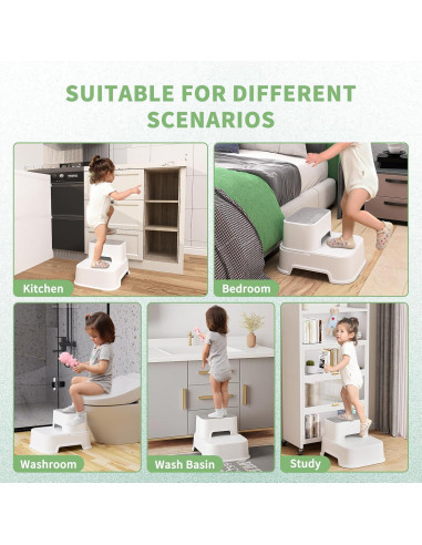 Escalera Multifuncional para Niños MangoHood 2EN1 Blanca