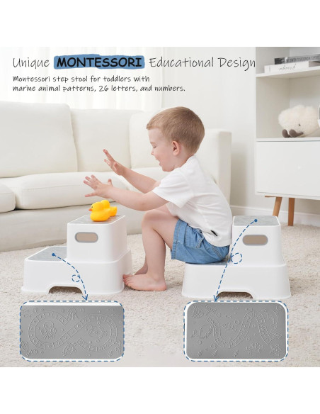 Escalera de 2 Pasos para Niños Harwaya - Antideslizante