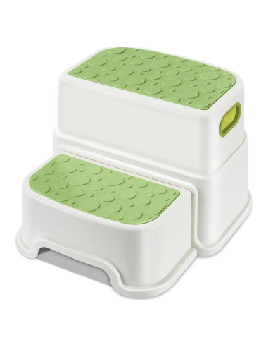 Escalera de 2 Pasos Welspo Verde Antideslizante para Niños