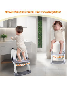 Asiento de Entrenamiento para Baño Effidula Gris 2 en 1 2