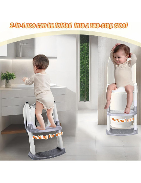 Asiento de Entrenamiento para Baño Effidula Gris 2 en 1