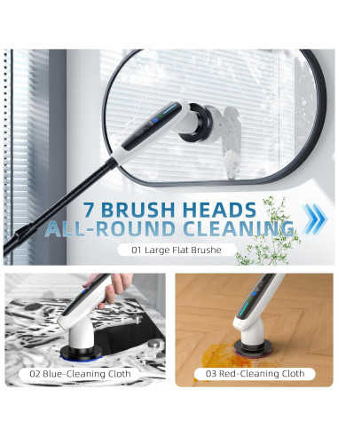 Limpiador Eléctrico Sambiller ECB-K2 con Mango Telescópico