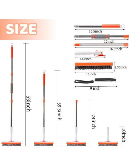 Cepillo Limpiador de Juntas SENEMO con Mango Ajustable 25-135 cm Cepillo Limpiador de Juntas SENEMO con Mango Ajustable 25-135 cm