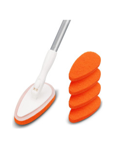 Cepillo de Baño Qaestfy con Mango Largo 129,54 cm y 5 Almohadillas