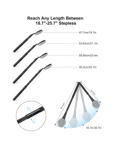 Esfregador de Espalda Telescópico BTideas 65 cm Antideslizante 2