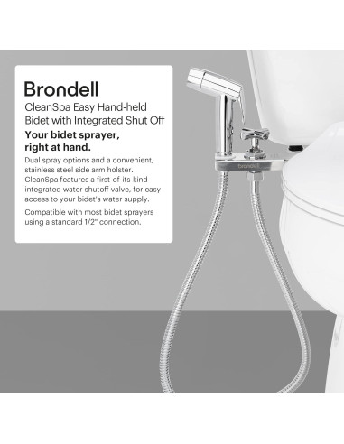 Brondell CleanSpa Easy Bidet de Mano Acero Inoxidable
