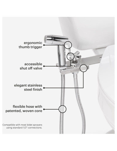 Brondell CleanSpa Easy Bidet de Mano Acero Inoxidable