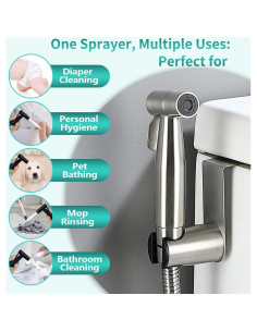 Cabezal de Bidet de Mano BARROCK Acero Inoxidable 2 Pack 2