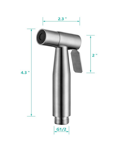 Cabezal de Bidet de Mano BARROCK Acero Inoxidable 2 Pack