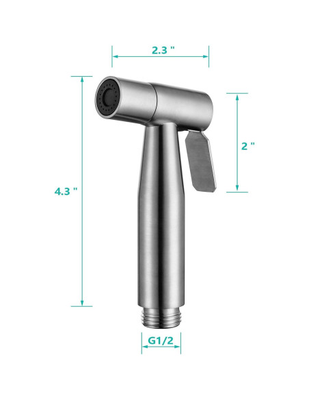 Cabezal de Bidet de Mano BARROCK Acero Inoxidable 2 Pack