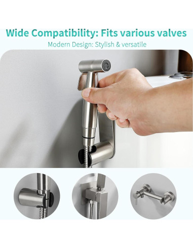 Cabezal de Bidet de Mano BARROCK Acero Inoxidable 2 Pack