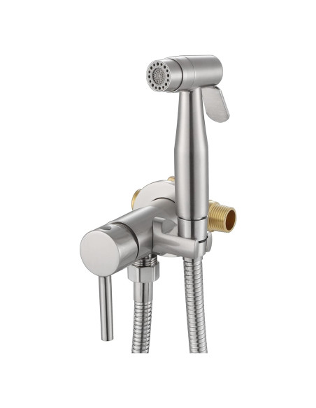 Rociador de Bidet de Mano WiPPhs Niquelado Mate 119 cm