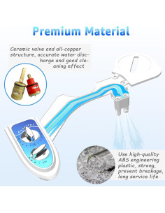 Accesorio de Bidet Aünsffer para Inodoro Azul, Doble Boquilla 2