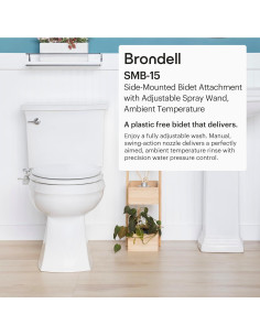 Bidet Brondell SMB-15 Montado Lateral Cromo Ajustable 2