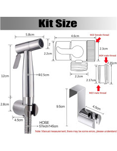Rociador de Bidet ABSOK Acero Inoxidable 1.5m Moderno 2