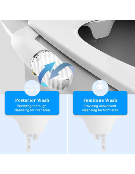 Accesorio de Bidet BIEAR Doble Boquilla Ajustable Blanco