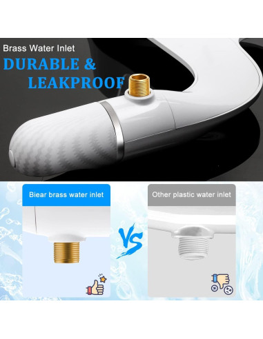 Accesorio de Bidet BIEAR Doble Boquilla Ajustable Blanco