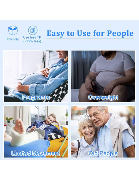 Accesorio de Bidet BIEAR Doble Boquilla Ajustable Blanco