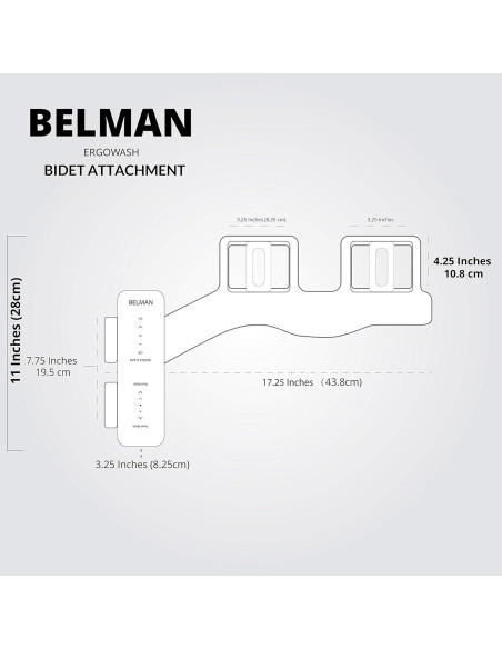 Accesorio de Bidet BELMAN BBA-1008 Blanco Autolimpiante