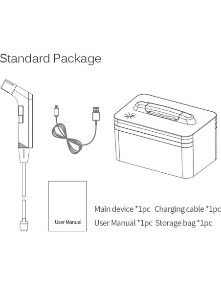 Rociador de Bidet Portátil Rutell 2.3L Recargable USB Negro