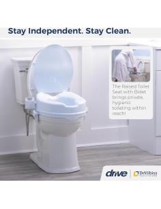 Asiento Elevado para Inodoro Drive Medical con Bidet 10 cm 2
