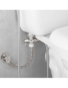 Adaptador en T de latón Carvedexquisitely 3 vías 1/2" 2