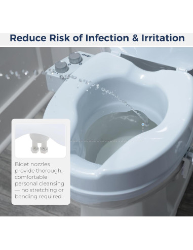 Asiento Elevado para Inodoro Drive Medical con Bidet 10 cm