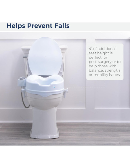 Asiento Elevado para Inodoro Drive Medical con Bidet 10 cm