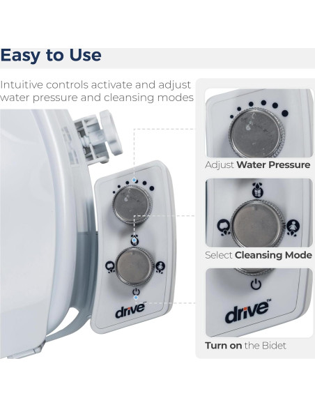 Asiento Elevado para Inodoro Drive Medical con Bidet 10 cm