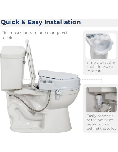 Asiento Elevado para Inodoro Drive Medical con Bidet 10 cm