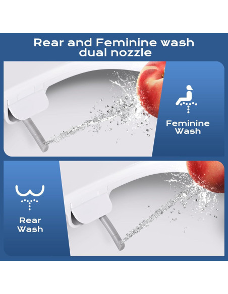 Asiento de inodoro bidet Clirass alargado con cierre lento