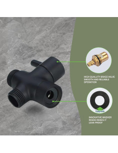 Rociador de Bidet de Mano Rulism con Válvula T y Manguera 149,86 cm 2