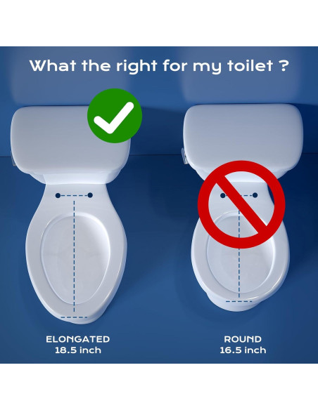 Asiento de inodoro bidet Clirass alargado con cierre lento