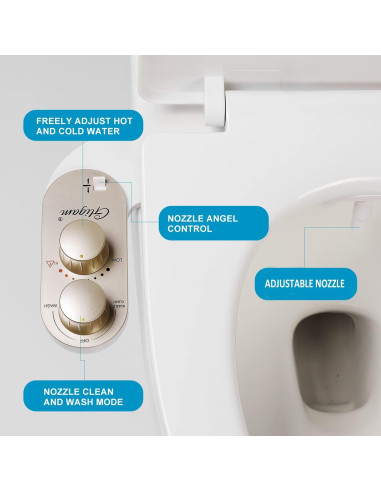 Accesorio de Bidet GLIGAM para Inodoro Agua Caliente 0.98kg