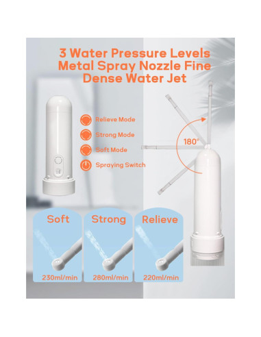 Bidet Portátil Ripmutter CX Recargable USB-C IPX7 180ML