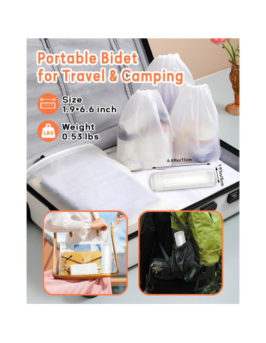 Bidet Portátil Ripmutter CX Recargable USB-C IPX7 180ML