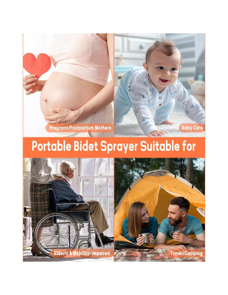 Bidet Portátil Ripmutter CX Recargable USB-C IPX7 180ML