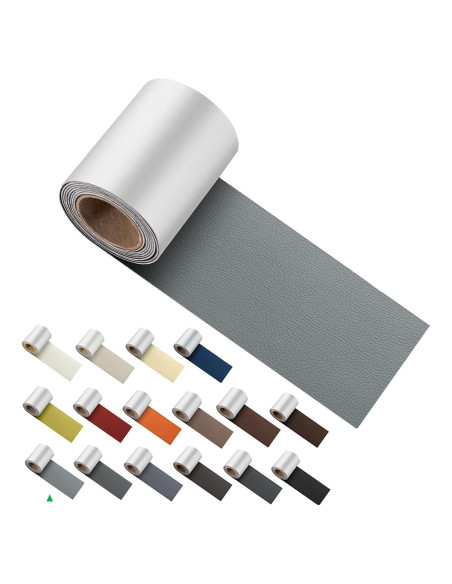 Cinta de Parcha de Cuero ILOFRI 7,62x152,4 cm Gris Claro