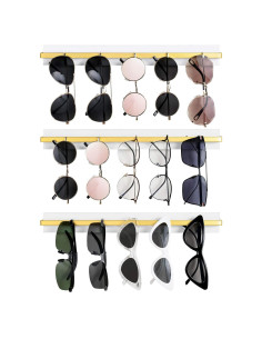 Organizador de Gafas de Sol Mkono Set de 3 Blanco Pared