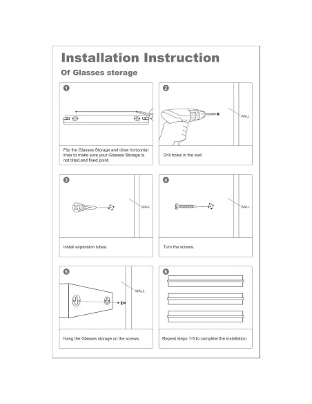 Organizador de Gafas de Sol Mkono Set de 3 Blanco Pared