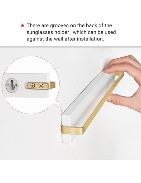 Organizador de Gafas de Sol Mkono Set de 3 Blanco Pared