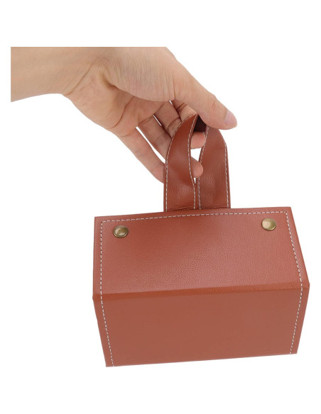 Estuche Organizador de Gafas TOPINCN Plegable 5 Ranuras Cuero